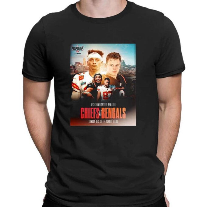 Chiefs Vs Bengals Afc Championship Rematch 2023 Nfl Schedule Release T-shirt For Men Women