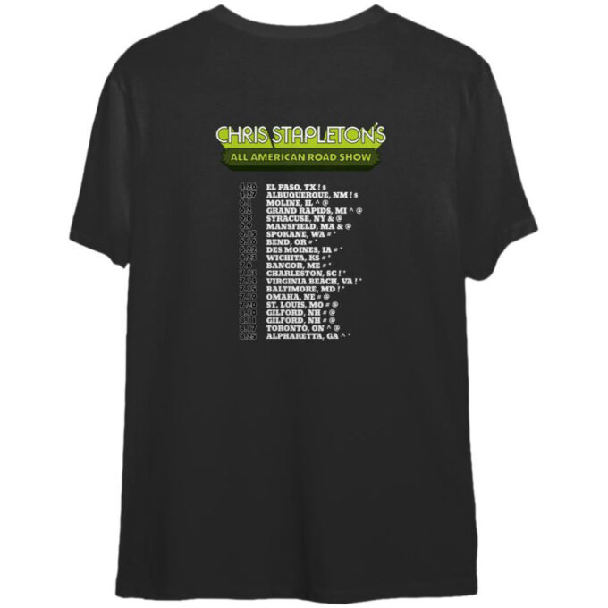 Chris Stapleton 2023 Tour T-Shirt, Chris Stapleton All American Road Show Tour T-Shirt, For Men And Women
