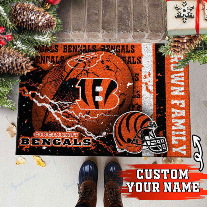 Cincinnati Bengals Personalized Doormat, Gift For Home Decor