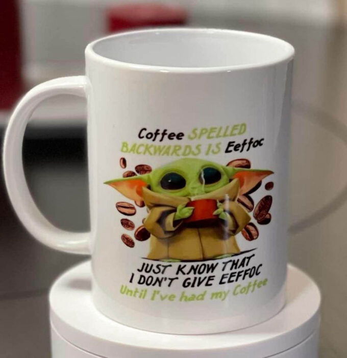 Coffee Spelled Backwards Is Eeffoc Baby Yoda Mug, Gift For Friend