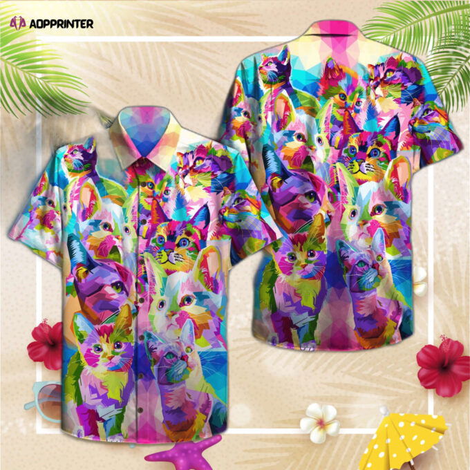 Colorful Kittens Hawaiian Shirt, Gift For Men Women