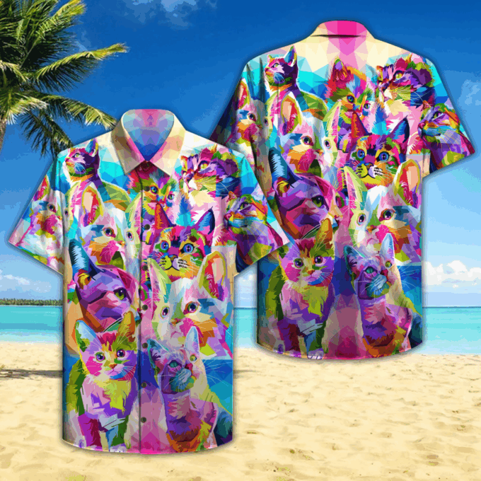 Colorful Kittens Hawaiian Shirt, Gift For Men Women