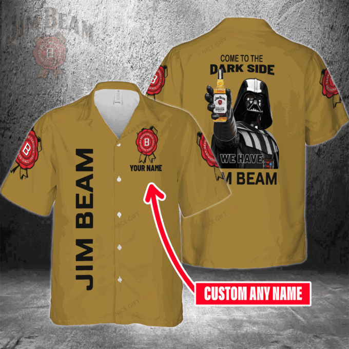 Come To The Dark Side We Have Jim Beam Custom Name Hawaiian Shirt For Men And Women
