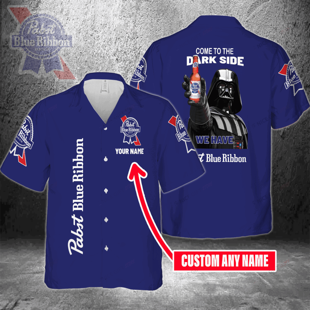 Come To The Dark Side We Have Pabst Blue Ribbon Custom Name Hawaiian Shirt For Men And Women Come To The Dark Side We Have Pabst Blue Ribbon Custom Name Hawaiian Shirt For Men And Women