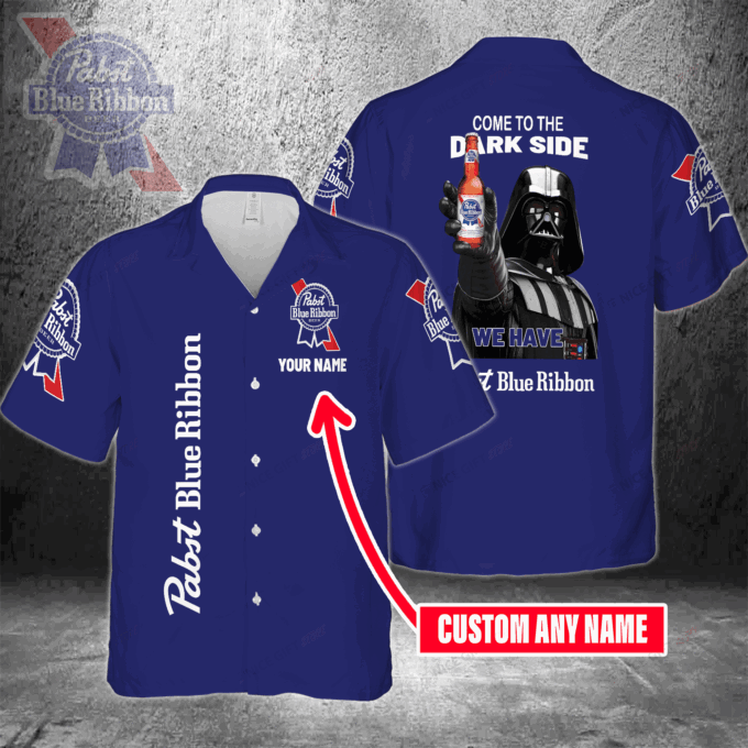Come To The Dark Side We Have Pabst Blue Ribbon Custom Name Hawaiian Shirt For Men And Women