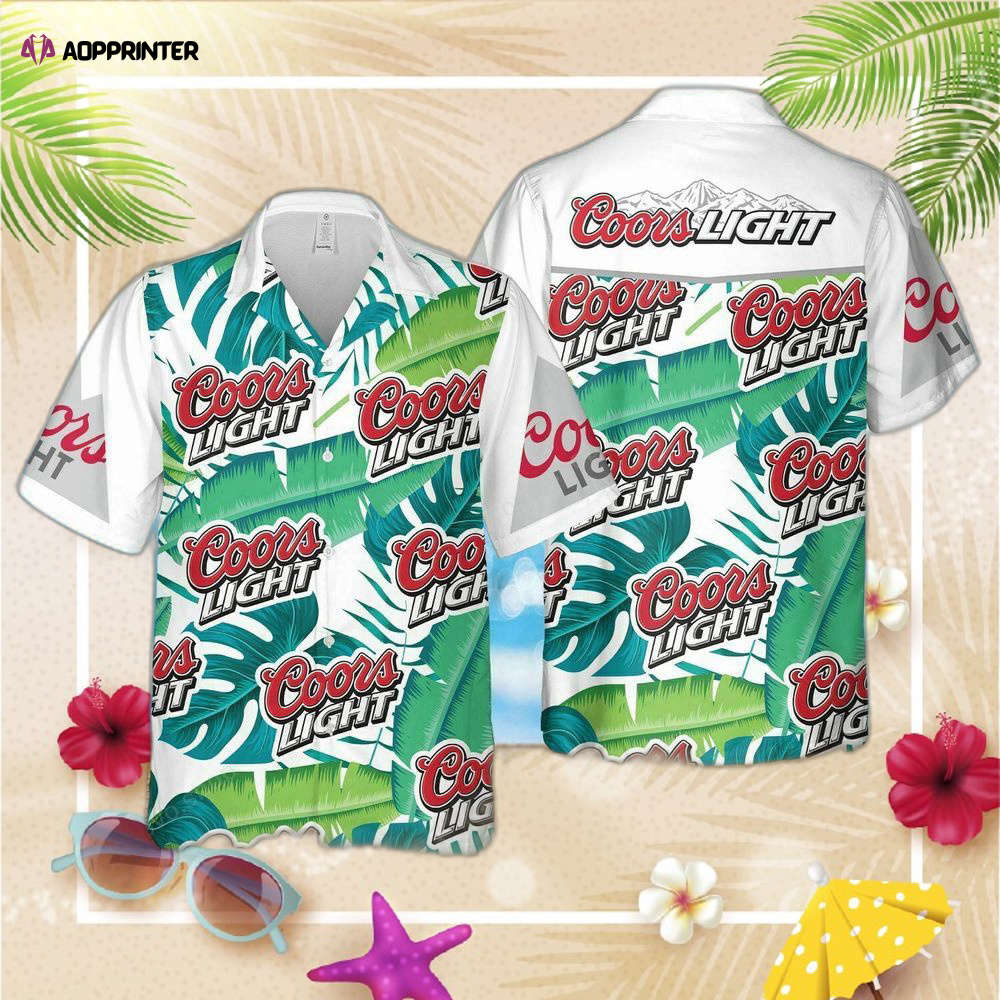 Coors Light Beer Tropical Leaf Hawaiian Shirt For Men Women And Beach Shorts Coors Light Beer Tropical Leaf Hawaiian Shirt For Men Women And Beach Shorts