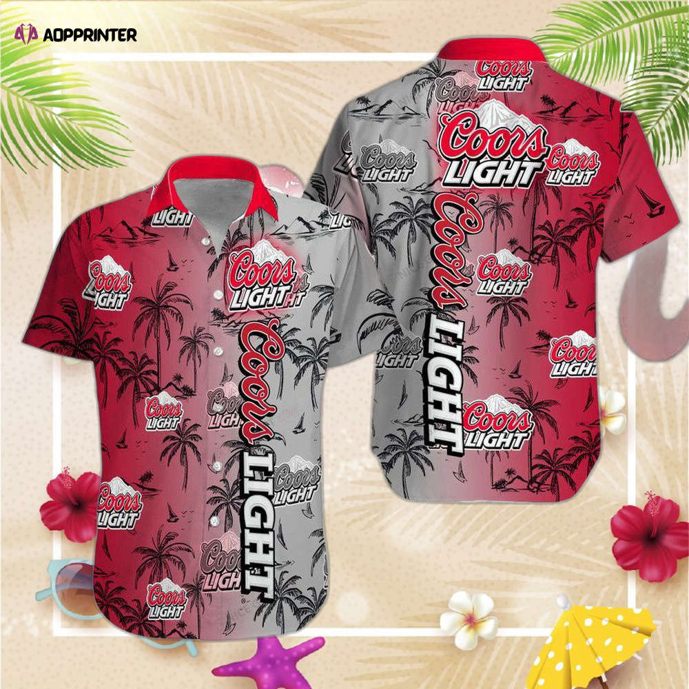 Coors Light Gradient Red And Gray Hawaiian Shirt For Men Women Coors Light Gradient Red And Gray Hawaiian Shirt For Men Women