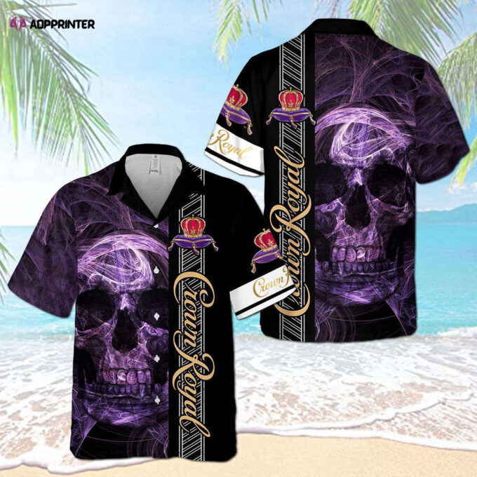 Crown Royal Smoky Skull Hawaiian Shirt for Men Women Holiday Gift