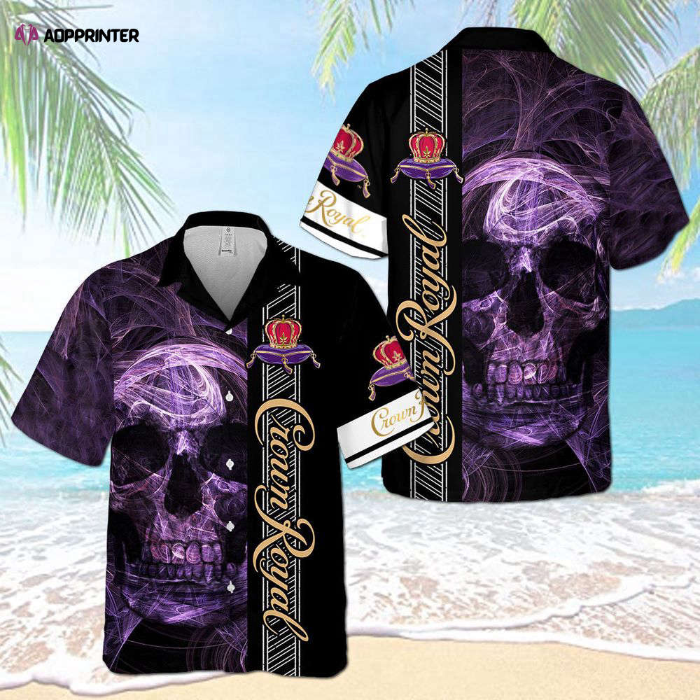 Crown Royal Smoky Skull Hawaiian Shirt for Men Women Holiday Gift Crown Royal Smoky Skull Hawaiian Shirt for Men Women Holiday Gift