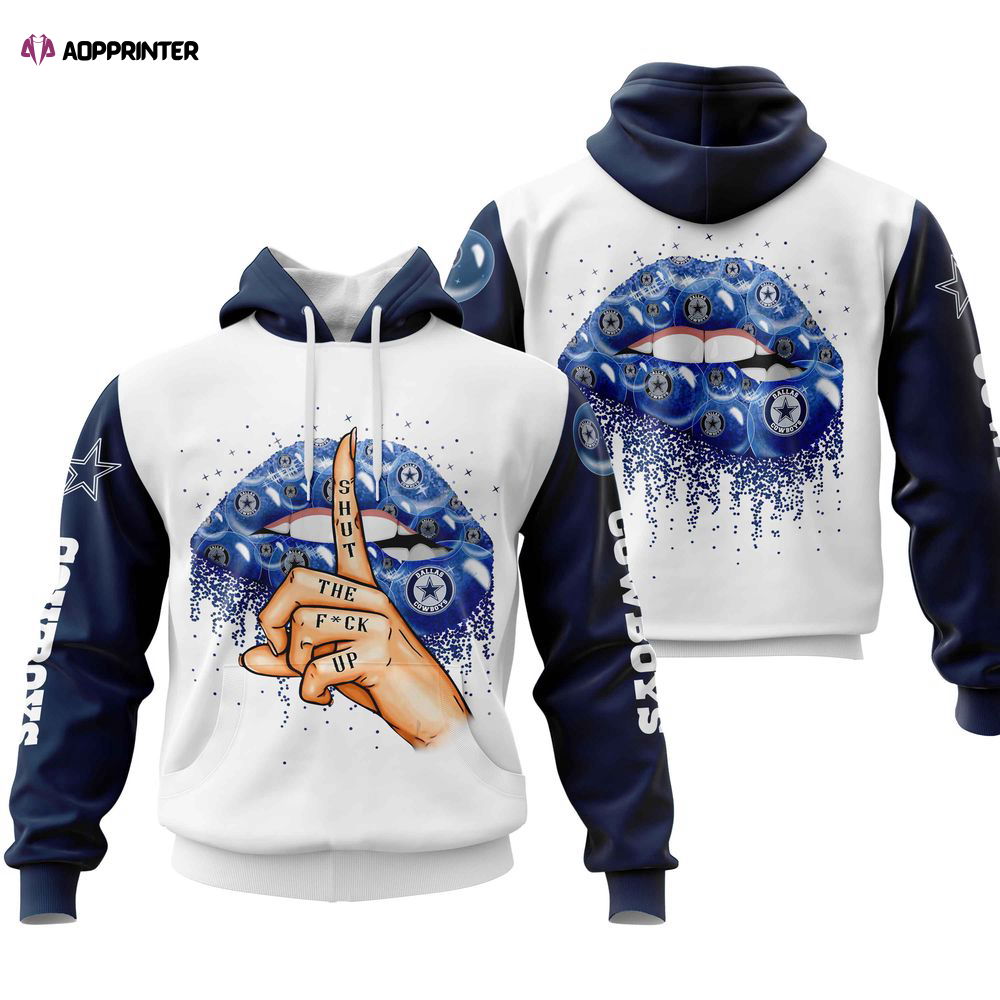 Dallas Cowboys Lips Hoodie, Gift For Men And Women Dallas Cowboys Lips Hoodie, Gift For Men And Women