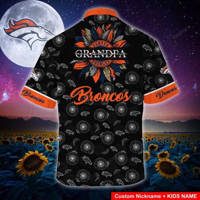 Denver Broncos NFL-Hawaii Shirt Sunflower Custom Your Nickname,Kids Name For Men And Women