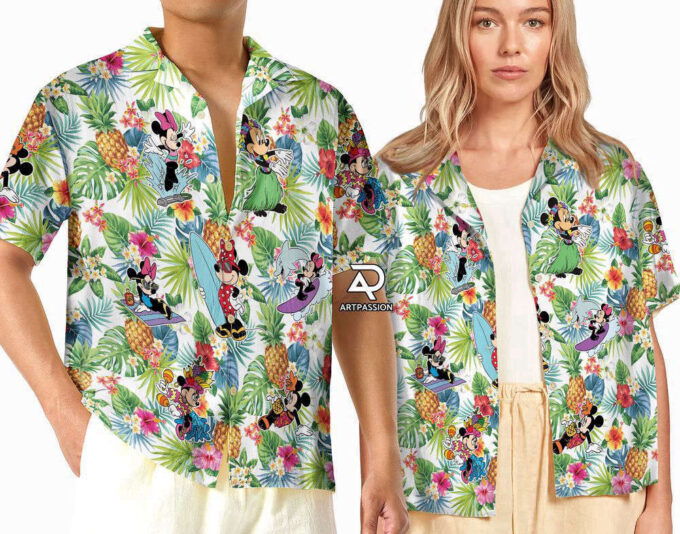 Disney Aloha Hawaiian Shirt, Minnie Beach Holiday, For Men Women