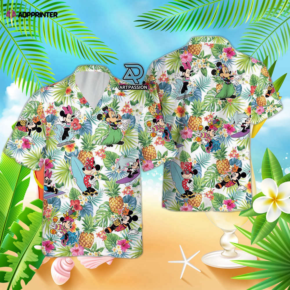 Disney Aloha Hawaiian Shirt, Minnie Beach Holiday, For Men Women Disney Aloha Hawaiian Shirt, Minnie Beach Holiday, For Men Women