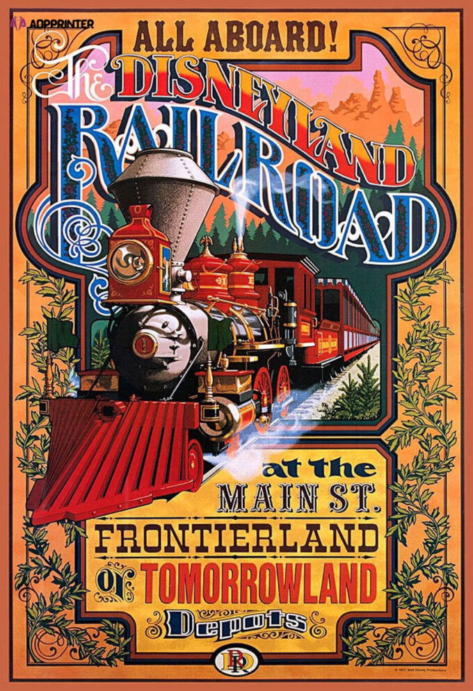 Disneyland Railroad Attraction Poster – Gift For Home Decoration