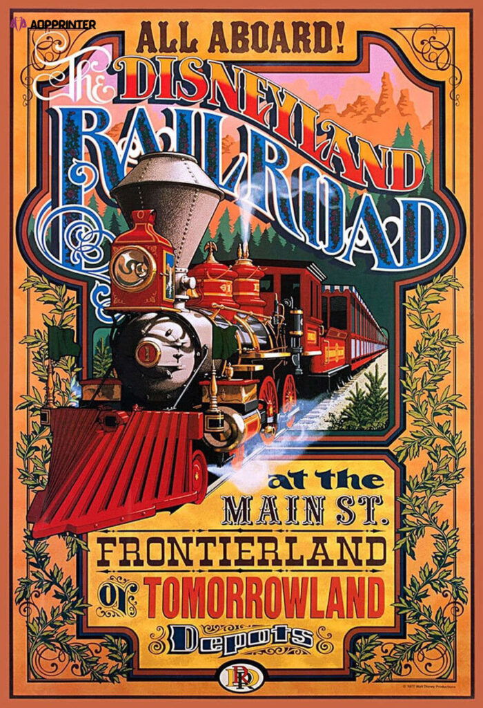 Disneyland Railroad Attraction Poster – Gift For Home Decoration Disneyland Railroad Attraction Poster – Gift For Home Decoration