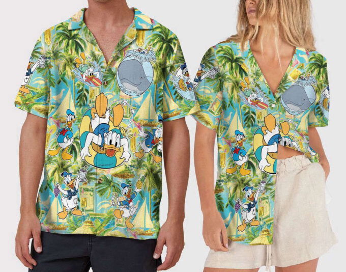 Donald Duck Hawaiian Shirt, Disney Aloha Donald Duck, For Men Women