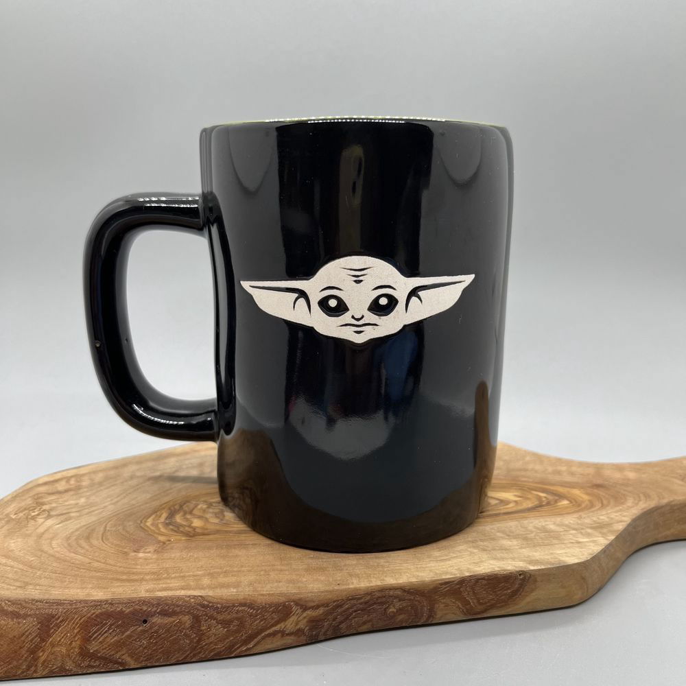 Double Sided Ceramic Star Wars Mandalorian Mug. “The Child” And Picture Of Grogu On Back, Star Wars Gifts Double Sided Ceramic Star Wars Mandalorian Mug. “The Child” And Picture Of Grogu On Back, Star Wars Gifts