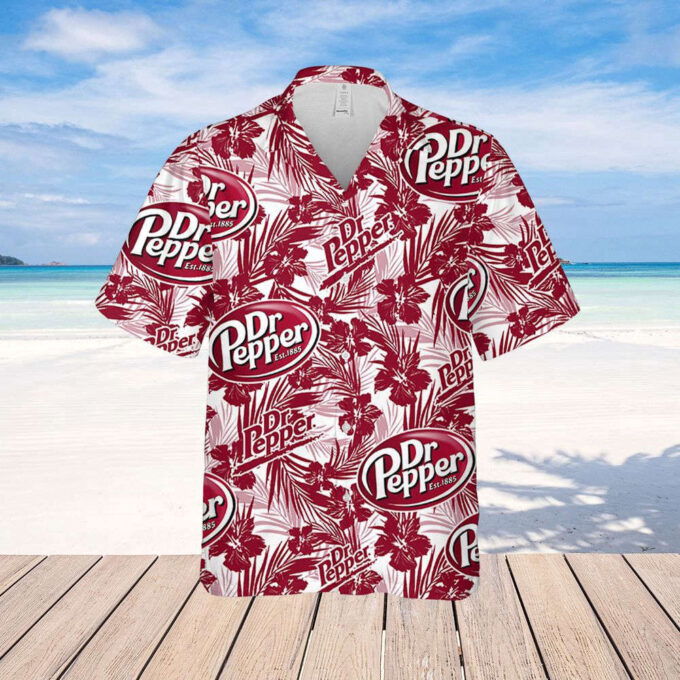 Dr.Pepper Tropical Flower Pattern Dr.Pepper Hawaiian Shirt, Gift For Men Women