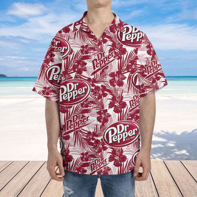 Dr.Pepper Tropical Flower Pattern Dr.Pepper Hawaiian Shirt, Gift For Men Women