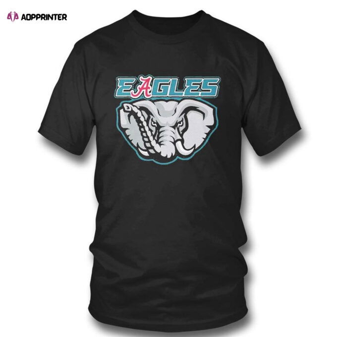 Eagles Elephant Philadelphia Eagles And Alabama Crimson Tide T-shirt For Fans