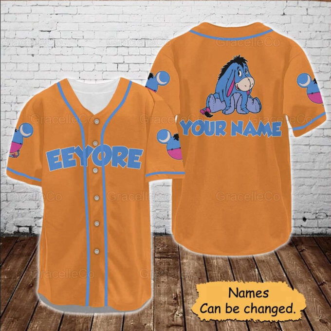 Eeyore Custom Baseball Jersey Shirt, Disney Eeyore Jersey Shirt, Disney Trip Baseball Shirt, Eeyore Donkey Disney Tee, Funny Disney Shirt.