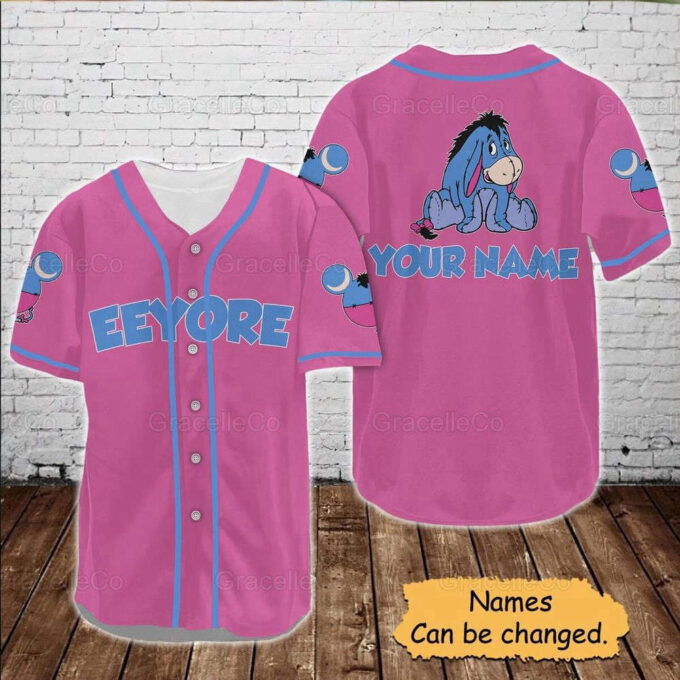Eeyore Custom Baseball Jersey Shirt, Disney Eeyore Jersey Shirt, Disney Trip Baseball Shirt, Eeyore Donkey Disney Tee, Funny Disney Shirt.