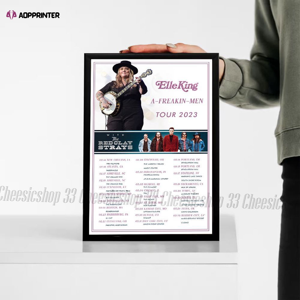 Elle King world tour 2023 Poster- World Tour 2023 Poster Elle King world tour 2023 Poster- World Tour 2023 Poster