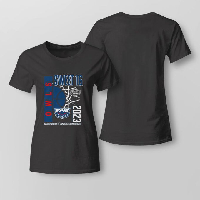 Fau Owls Mens Basketball Ncaa March Madness Sweet Sixteen 2023 T-shirt For Fans