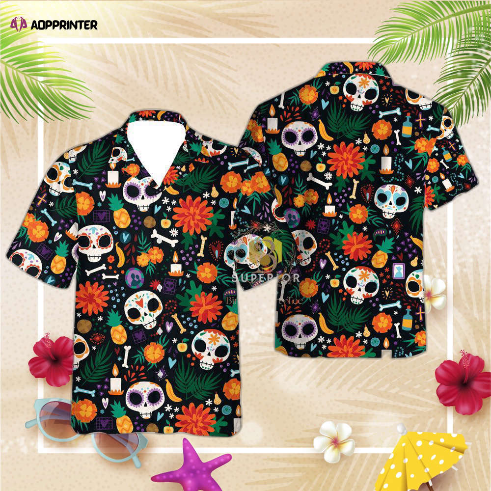 Floral DOTD Skull Hawaiian Shirt, Gift For Men And Women Floral DOTD Skull Hawaiian Shirt, Gift For Men And Women
