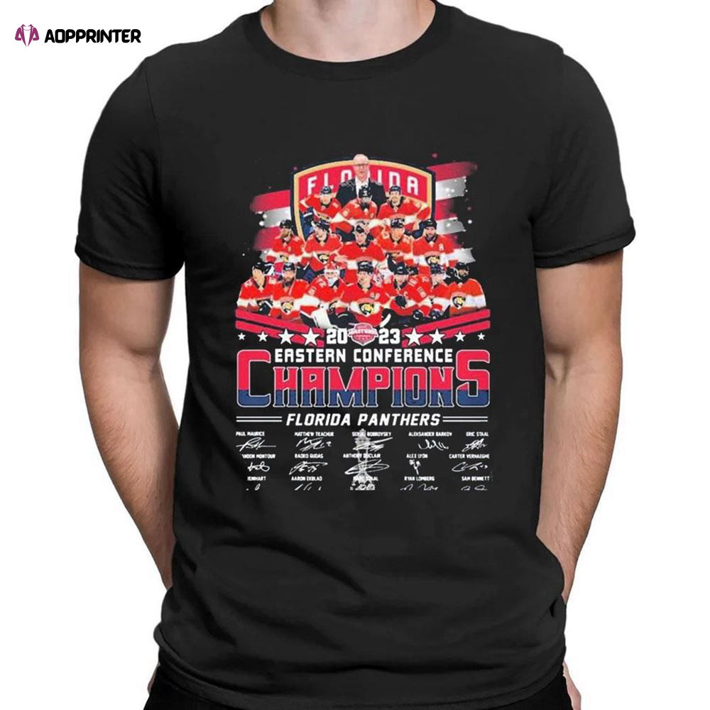 Florida Panthers Team Eastern Conference Champions Signatures 2023 T-shirt For Men Women Florida Panthers Team Eastern Conference Champions Signatures 2023 T-shirt For Men Women