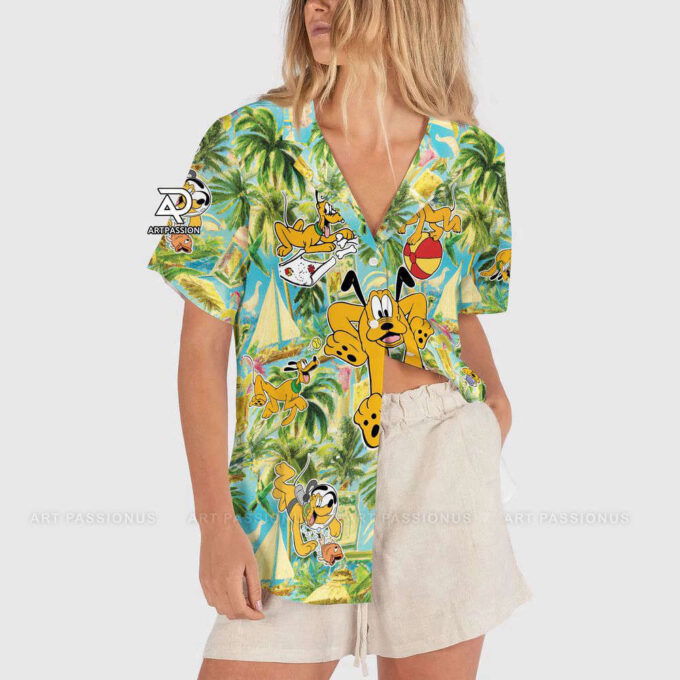 Funny Disney Pluto, For Men Women Hawaiian Shirt, Pluto Tropical Aloha, For Men Women