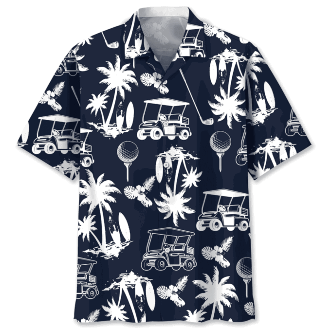 Golf Black Hawaiian Shirt, Gift For Men Women