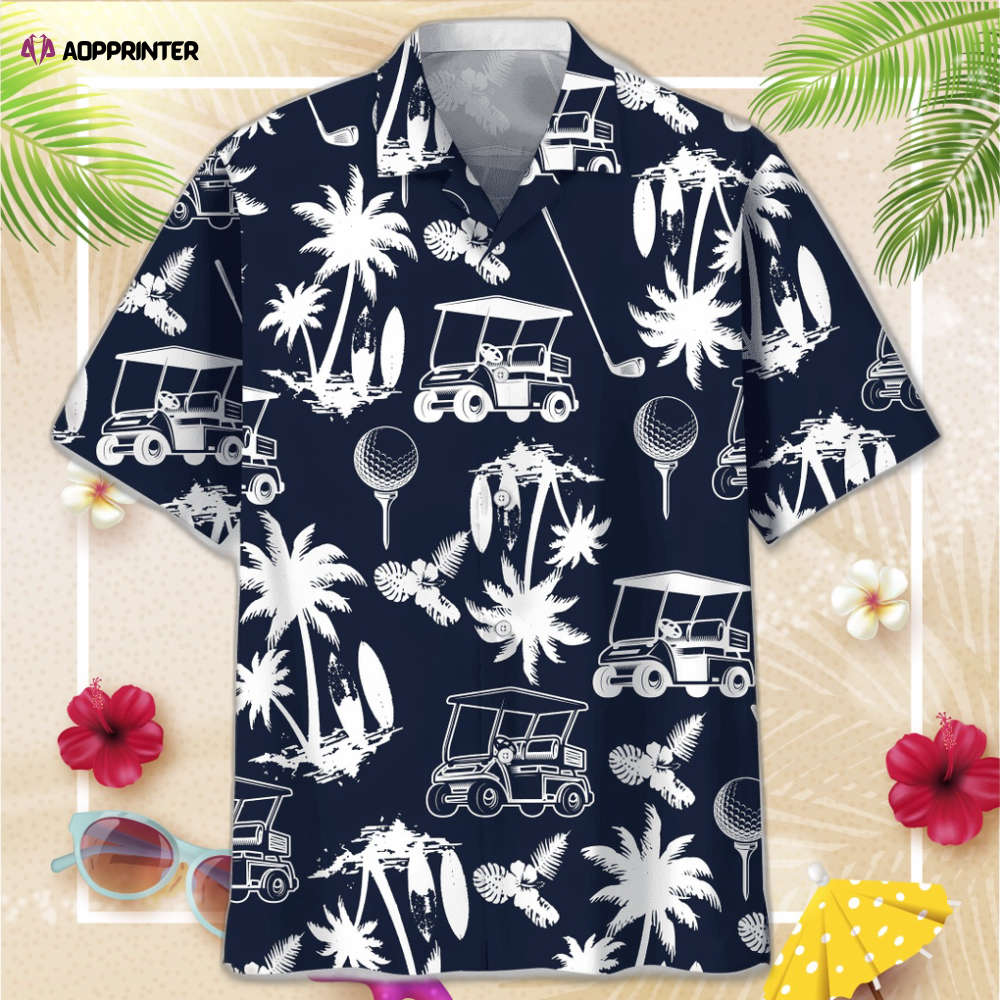 Golf Black Hawaiian Shirt, Gift For Men Women Golf Black Hawaiian Shirt, Gift For Men Women