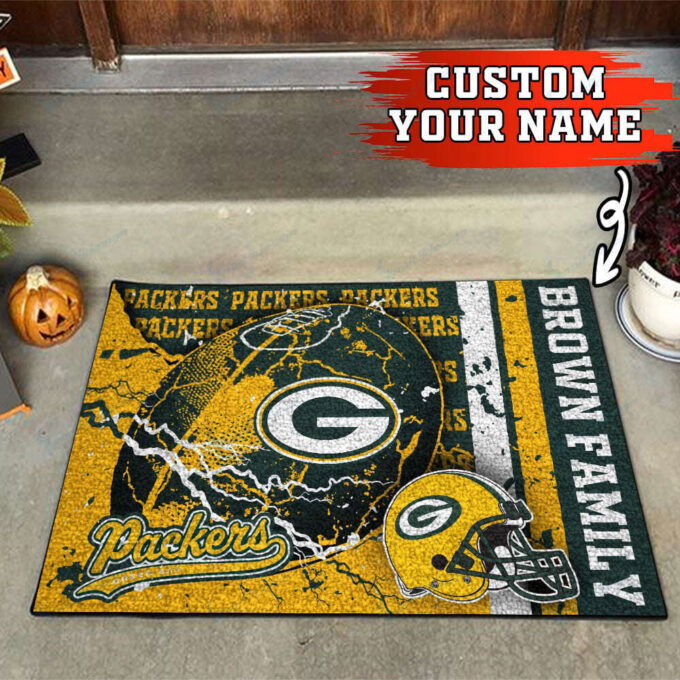Green Bay Packers Personalized Doormat, Gift For Home Decor