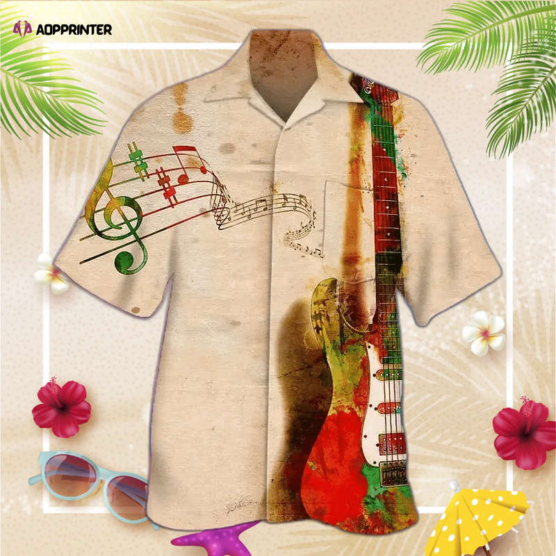 Guitar & Phonogram Hawaiian Shirt, Gift For Men Womens Guitar & Phonogram Hawaiian Shirt, Gift For Men Womens