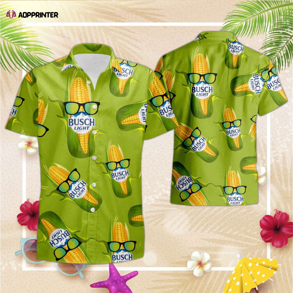 Hawaiian Aloha Shirts Busch Light Corn temp Summer Shirt For Men Women Hawaiian Aloha Shirts Busch Light Corn temp Summer Shirt For Men Women