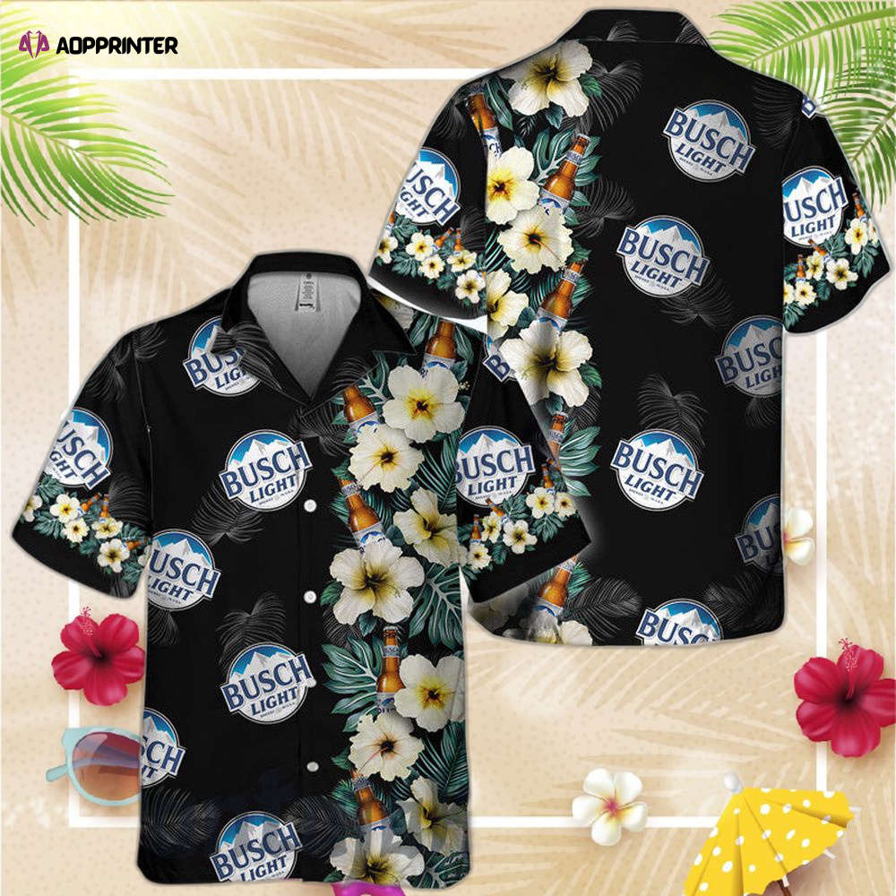 Hibiscus Palm Leaves Busch Light Hawaii Shirt For Men Women Hibiscus Palm Leaves Busch Light Hawaii Shirt For Men Women