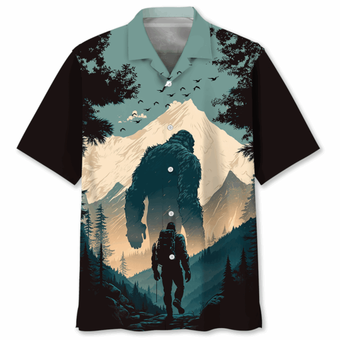 Hiking Vintage Hawaiian Shirt, Gift For Men Women