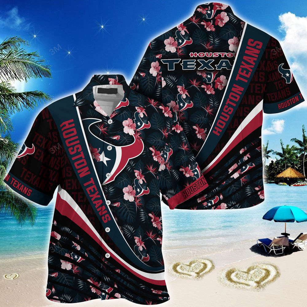 Houston Texans NFL-Summer Hawaii Shirt With Tropical Flower Pattern For Men And Women Houston Texans NFL-Summer Hawaii Shirt With Tropical Flower Pattern For Men And Women