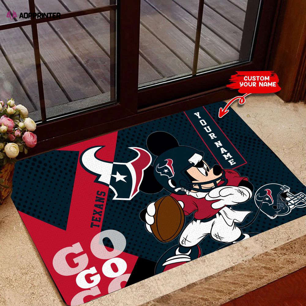 Houston Texans Personalized Doormat, Best Gift For Home Decor Houston Texans Personalized Doormat, Best Gift For Home Decor
