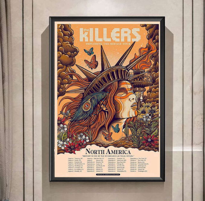 Imploding The Mirage Tour 2023- The Killers North American 2023 Tour Poster – Gift For Decor