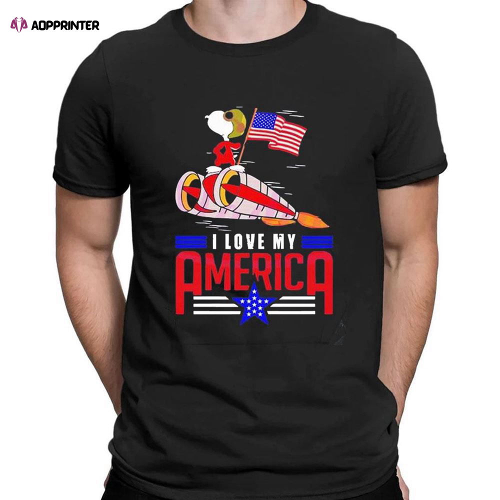Independence Day Snoopy I Love My America T-shirt For Men Women Independence Day Snoopy I Love My America T-shirt For Men Women