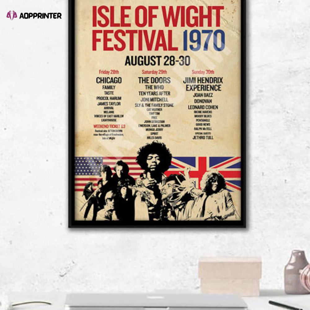 Isle Of Wight Festival 1970 Poster – Gift For Home Decoration Isle Of Wight Festival 1970 Poster – Gift For Home Decoration