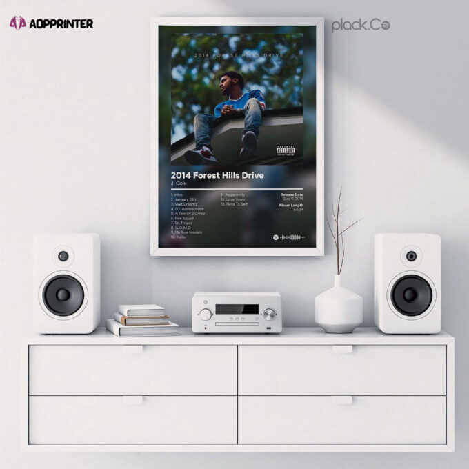 J Cole – 2014 Forest Hills Drive – Album Poster – Gift For Decor