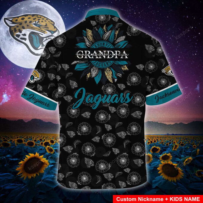 Jacksonville Jaguars NFL-Hawaii Shirt Sunflower Custom Your Nickname,Kids Name For Men Women