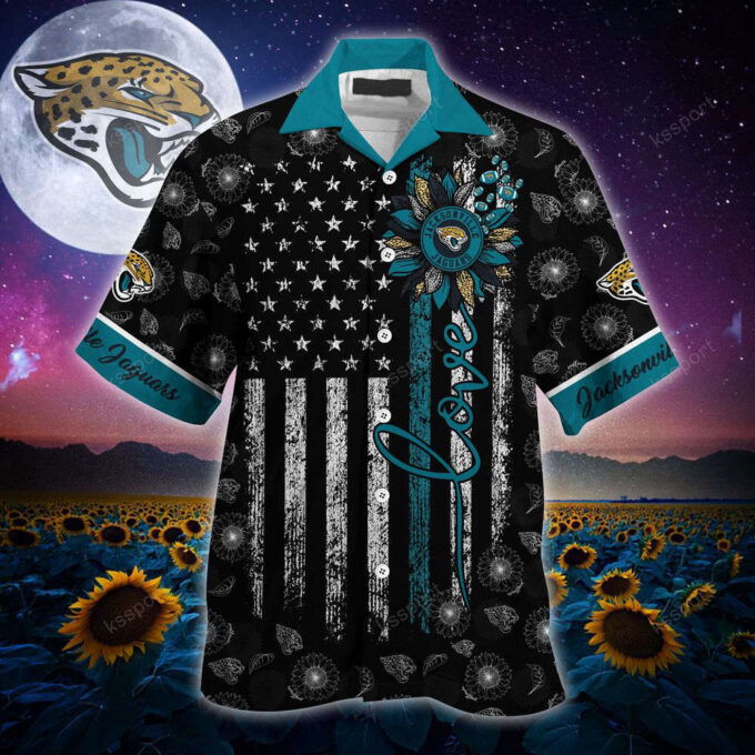 Jacksonville Jaguars NFL-Hawaii Shirt Sunflower Custom Your Nickname,Kids Name For Men Women