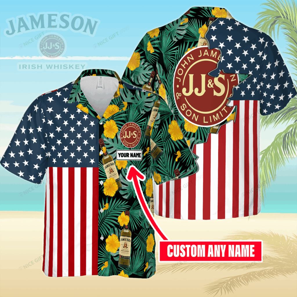 Jameson Irish Whiskey Custom Name Hawaiian Shirt, For Men And Women Jameson Irish Whiskey Custom Name Hawaiian Shirt, For Men And Women