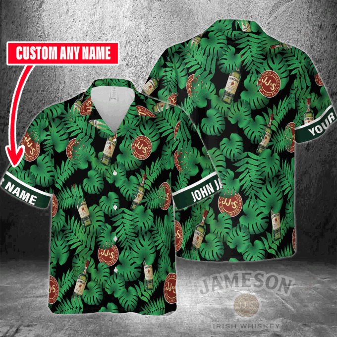 Jameson Irish Whiskey Custom Name Hawaiian Shirt, For Men And Women