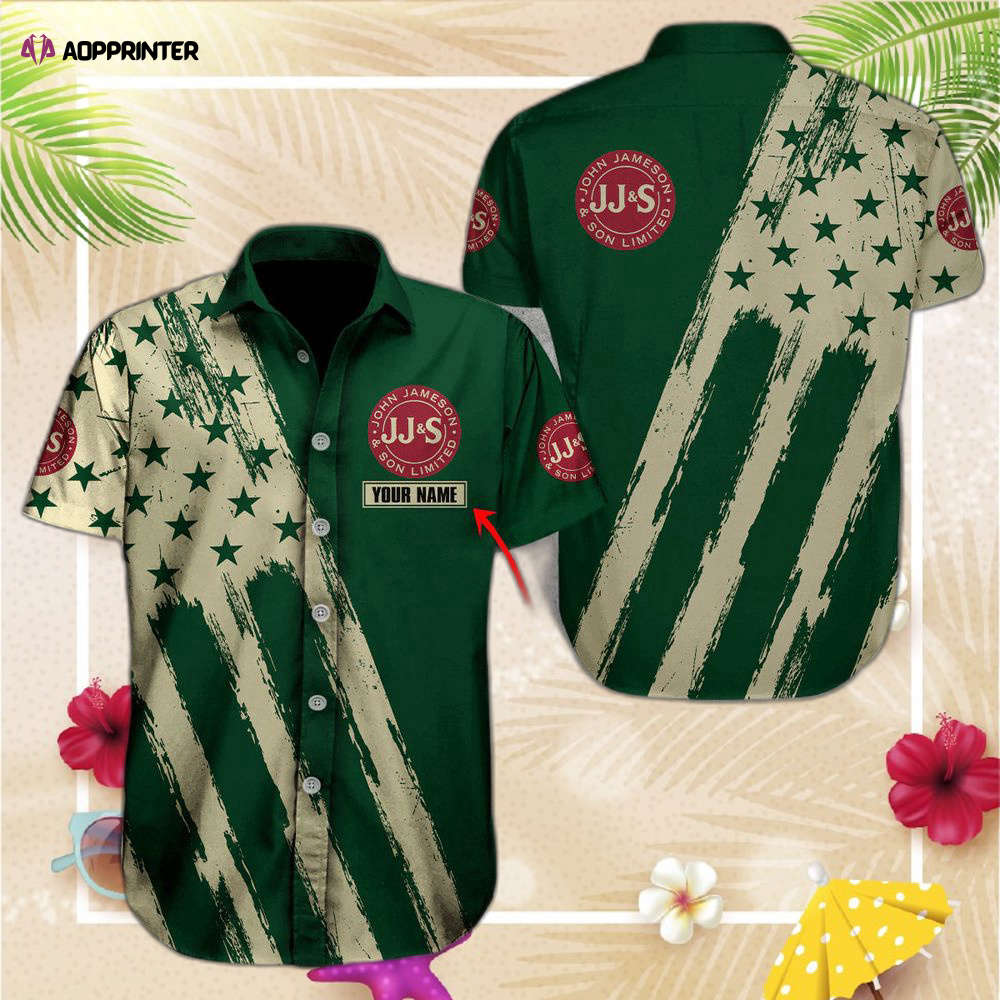 Jameson Whiskey American Flag Custom Hawaiian Shirt For Men Women Jameson Whiskey American Flag Custom Hawaiian Shirt For Men Women