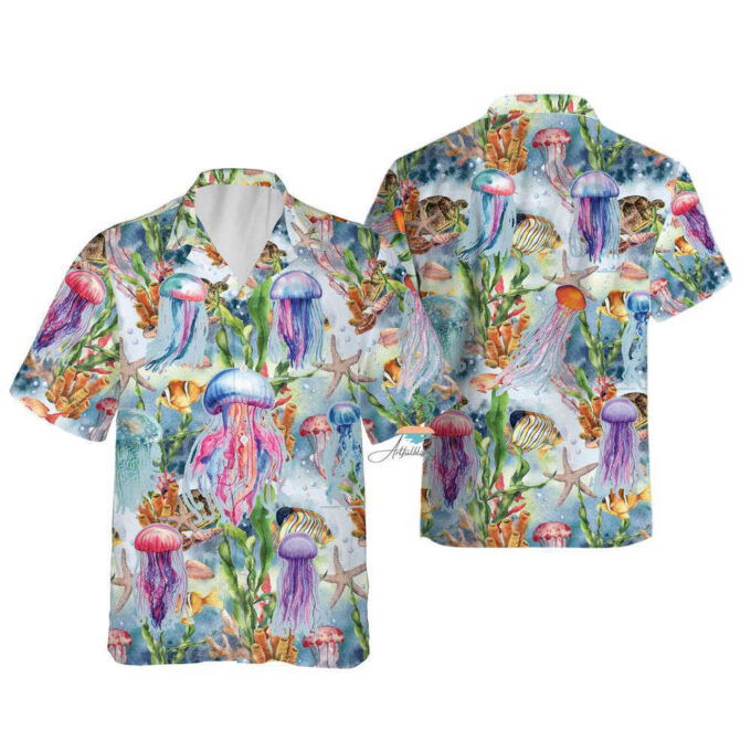 Jellyfish Ocean Animal Hawaiian Shirt, Gift For Men And Women